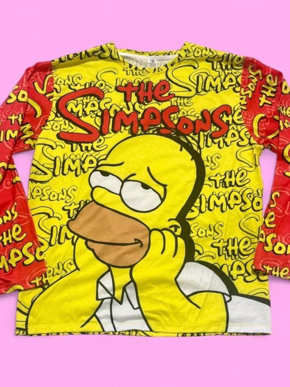 The Simpsons yellow/red pajama set